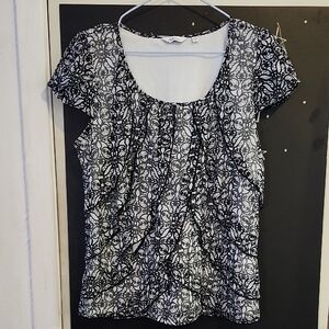 Elegant Black and White Women's Top